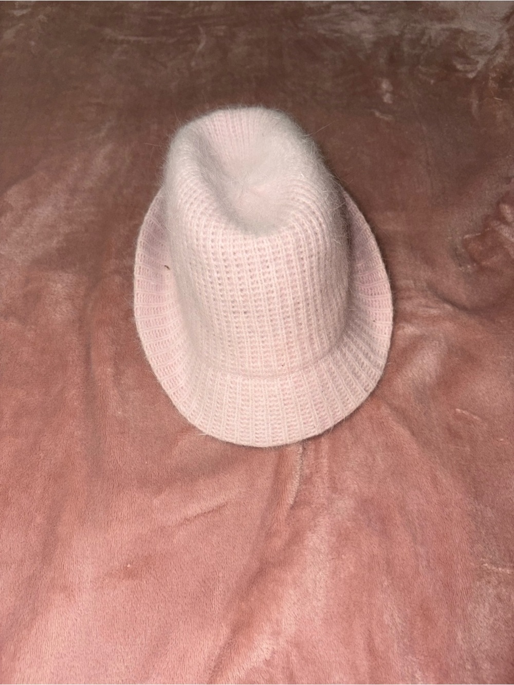 Soft Pink Knit Bucket Hat - Women Accessories